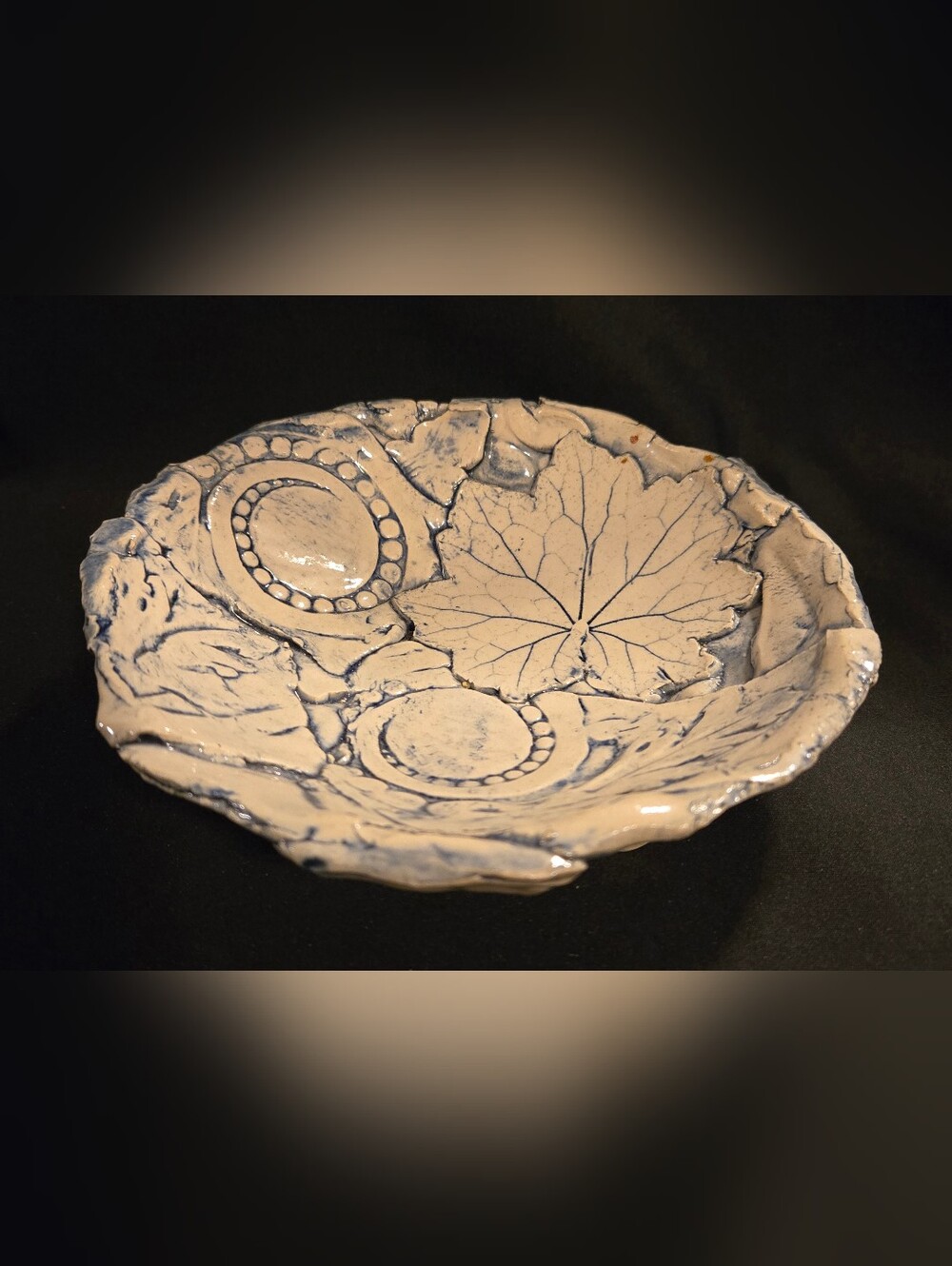Handcrafted Ceramic Decorative Bowl in Light Blue by S. Christiansen
